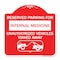 Signmission Reserved Parking for Internal Medicine Unauthorized Vehicles Towed Away, Red & White, RW-1818-23095 A-DES-RW-1818-23095 - alternate 1